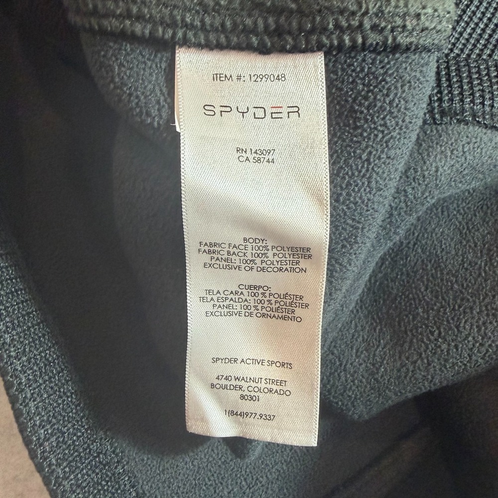 Spyder 1/4 Zip Waffle Knit Jacket Womens M Black Red Pullover Fleece Lining - Picture 10 of 13